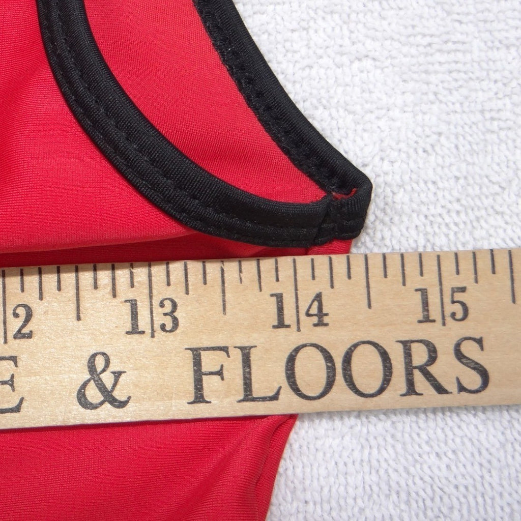 NBA Chicago Bulls Bodysuit Swimsuit Red High Cut Scoop Back Womens Medium