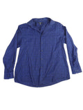 Alfani Men's Long Sleeve Button-Up Shirt Blue Large