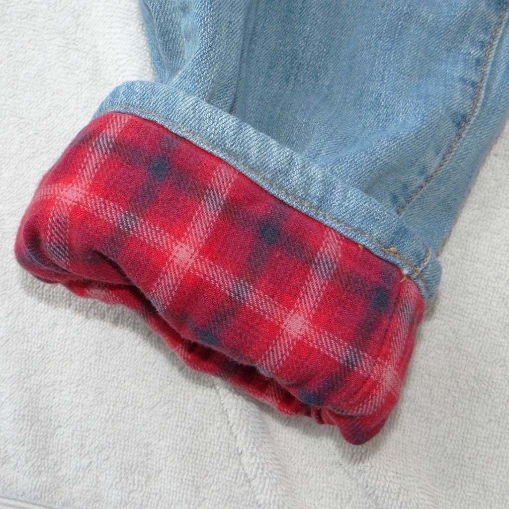 Eddie Bauer Womens P8 Light Wash Flannel Lined Boyfriend Relaxed Jeans