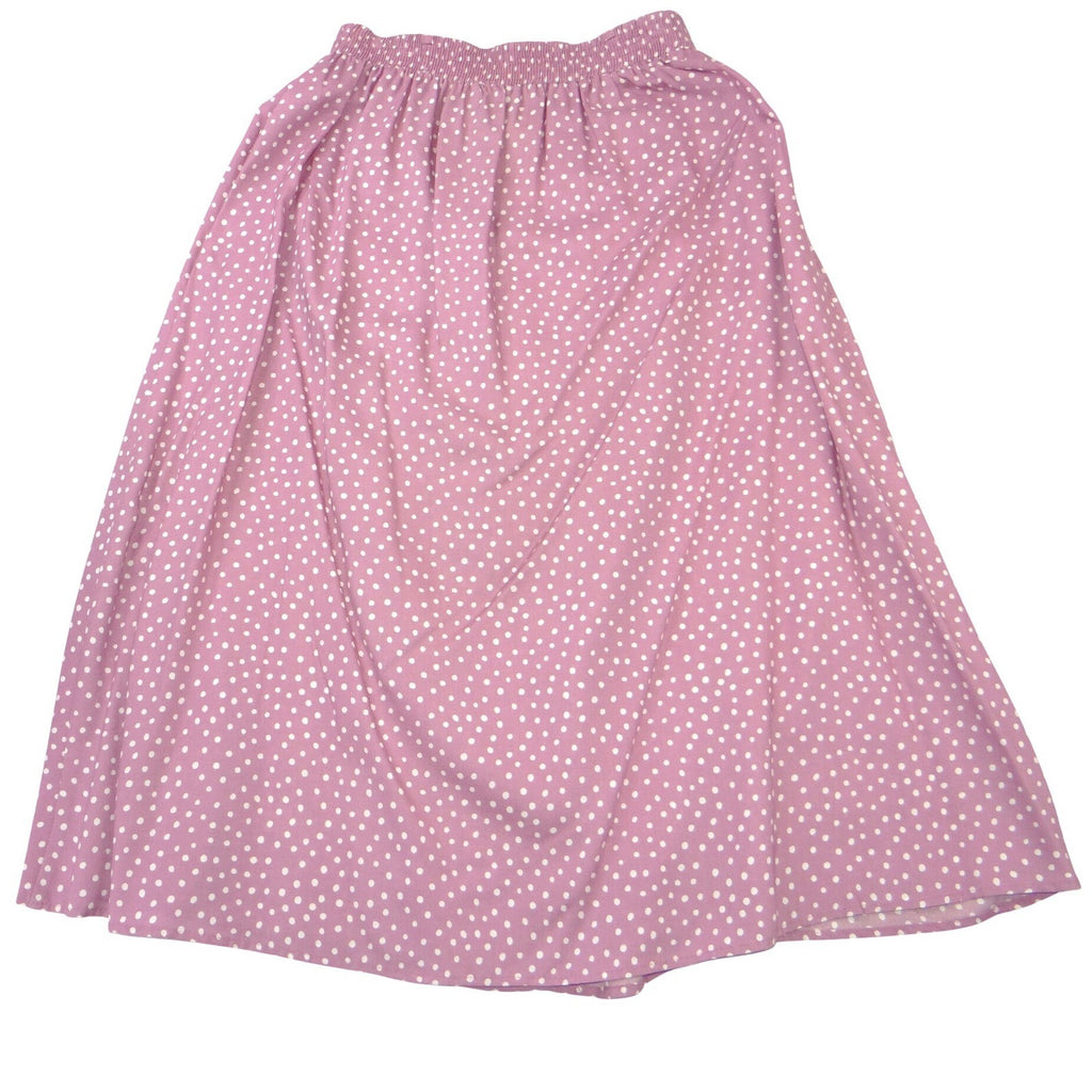 Vintage Connections Mauve Polka Dot Skirt Suit Set Blazer Skirt Belt Large 16/18