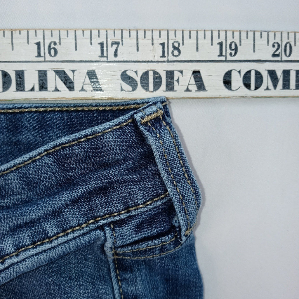 Gap Straight Crop Jeans Medi Wash Denim Cuffed Pants Women's Size 16 33