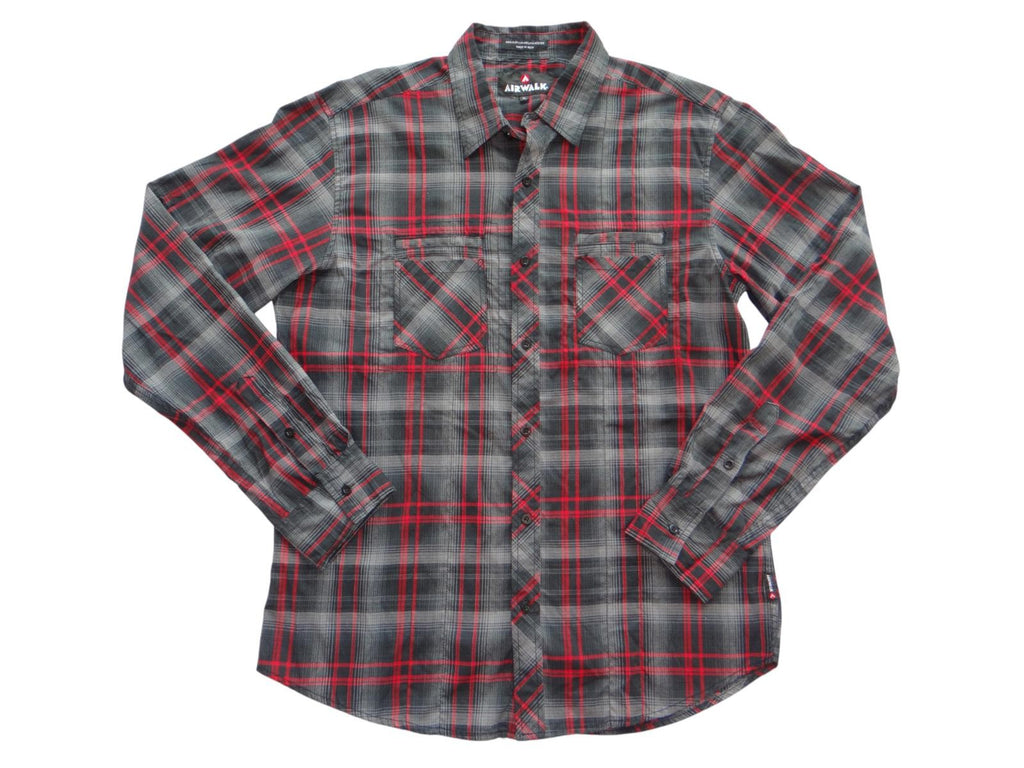 Airwalk Men's Long Sleeve Plaid Casual Shirt