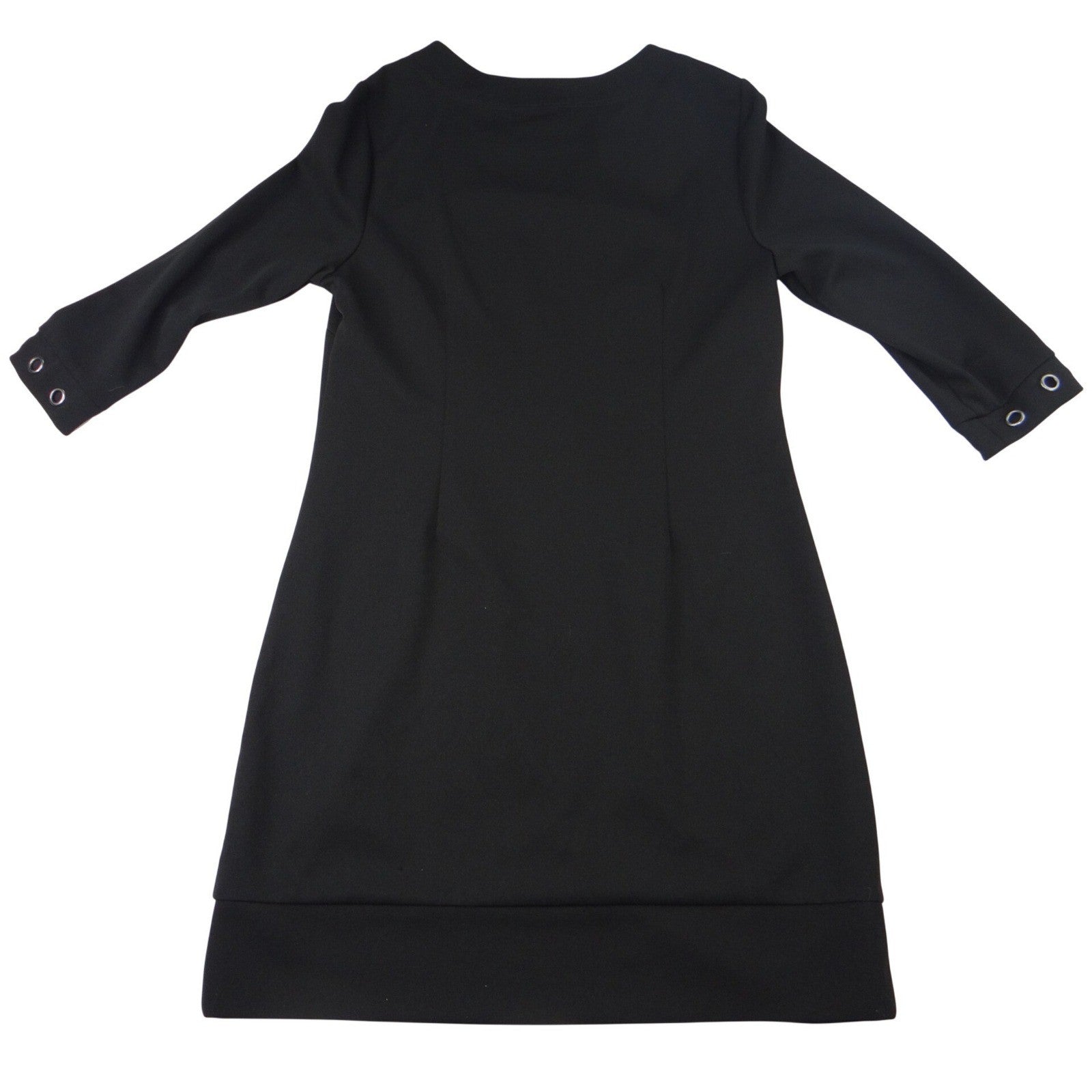 Charlie Paige Black Crew Neck Eyelet Detail 3/4 Sleeve Dress S P