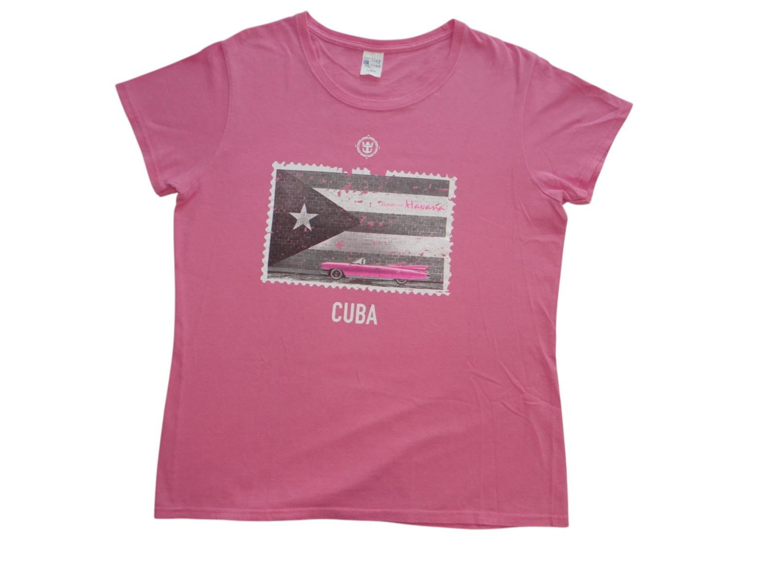 Cuba Graphic Pink T-Shirt