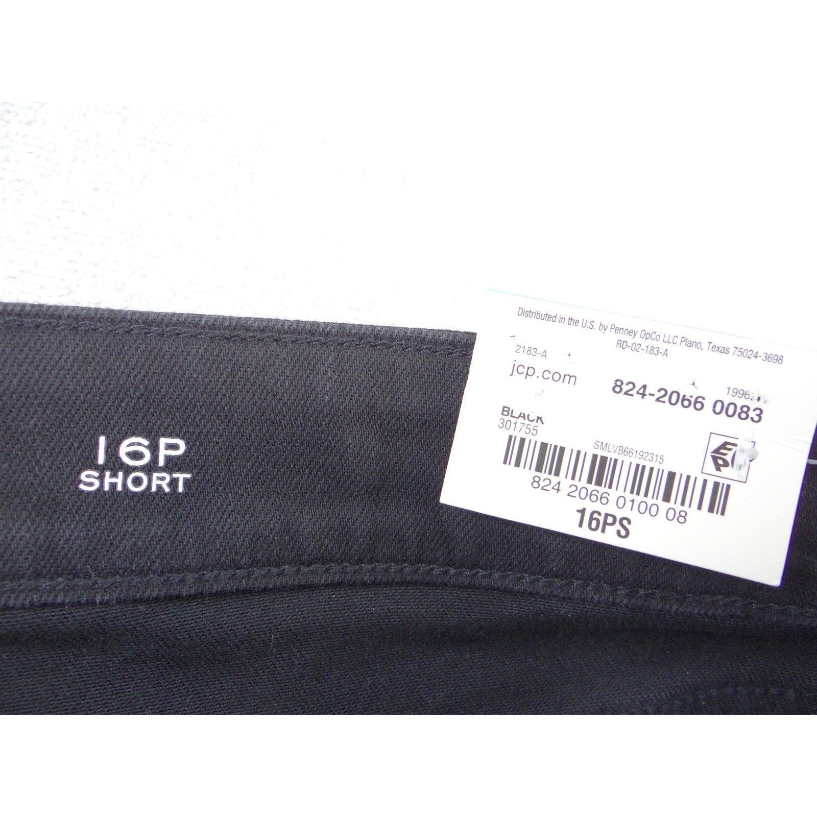 NWT-St Johns Bay Secretly Slender Straight Leg Black 16P Short Tummy Control