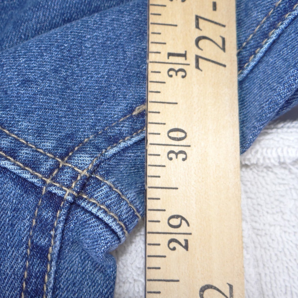 Camila Coelho Womens Studded Side Wide Leg Jeans Blue Medium Wash High Rise 8