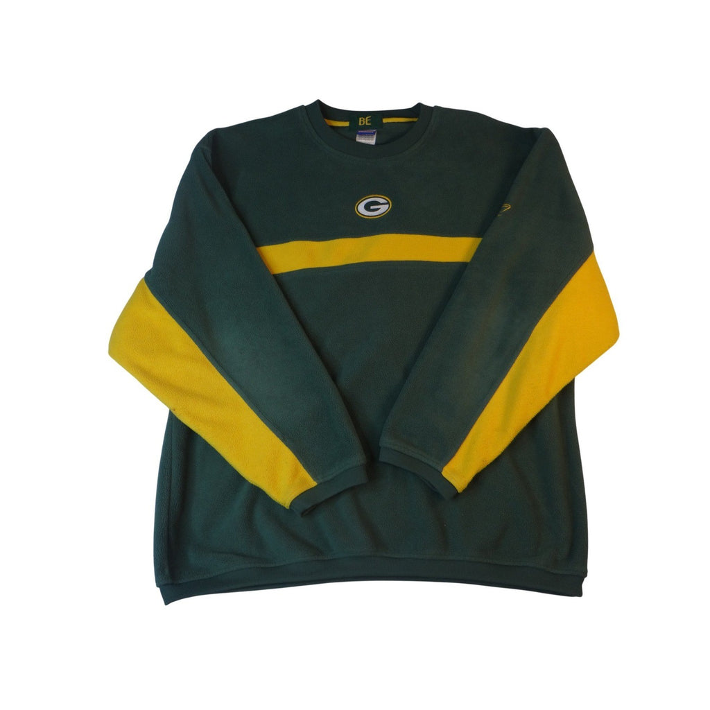 Green Bay Packers Fleece Sweatshirt Men's XXL NFL Reebok Green Yellow