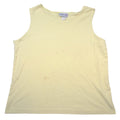 Michael Kathy Mims Cole Womens Sleeveless Knit Tank Top Pale Yellow Scoop Neck
