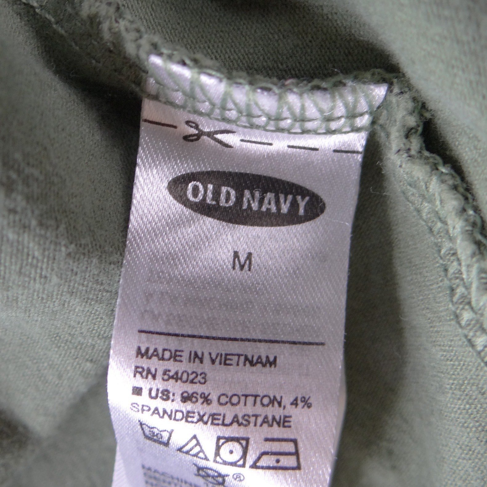 Old Navy Womens Sage Green Floral Print Cotton Spandex Leggings Size M 2305