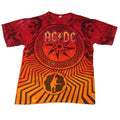 ACDC Black Ice World Tour 2010 Tie Dye T Shirt Red Orange Size XL