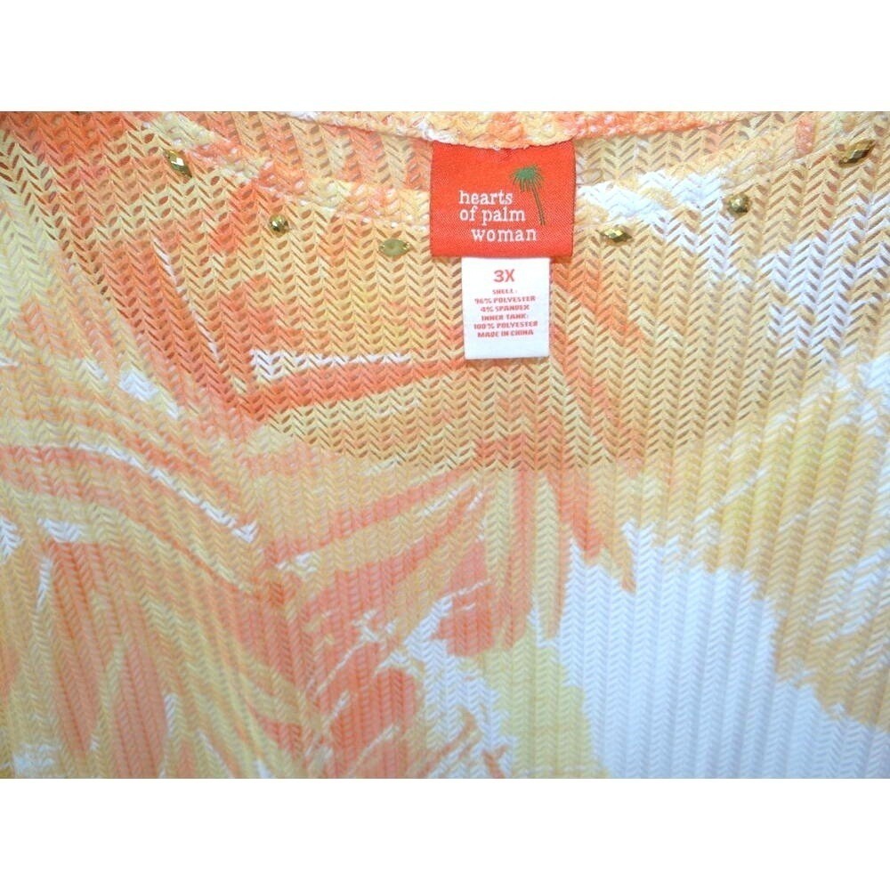 Hearts of Palm Woman Island Breeze Orange 3X Top