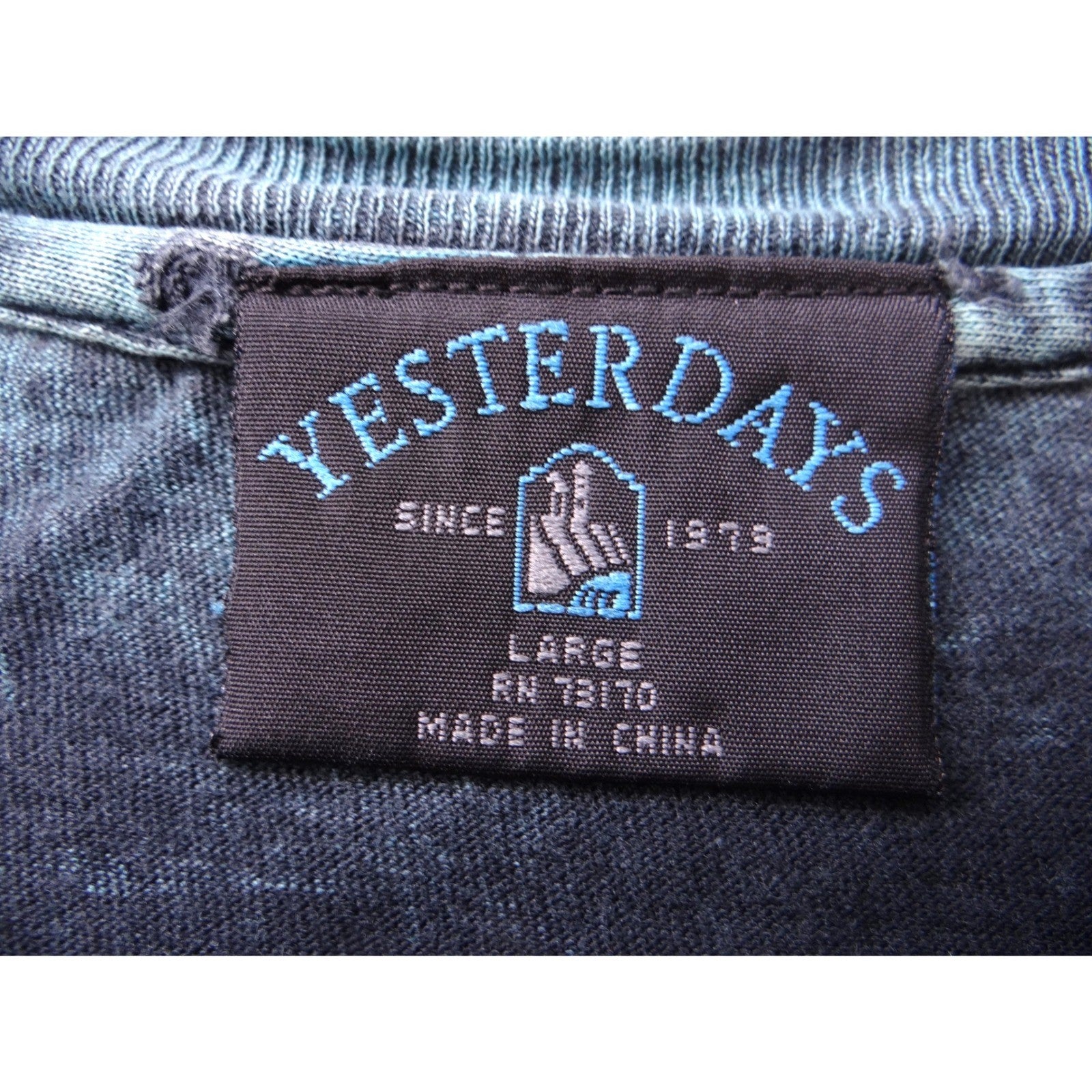 Yesterdays Slick Rock Moab Utah Acid Wash Graphic Tee Teal Mens Large