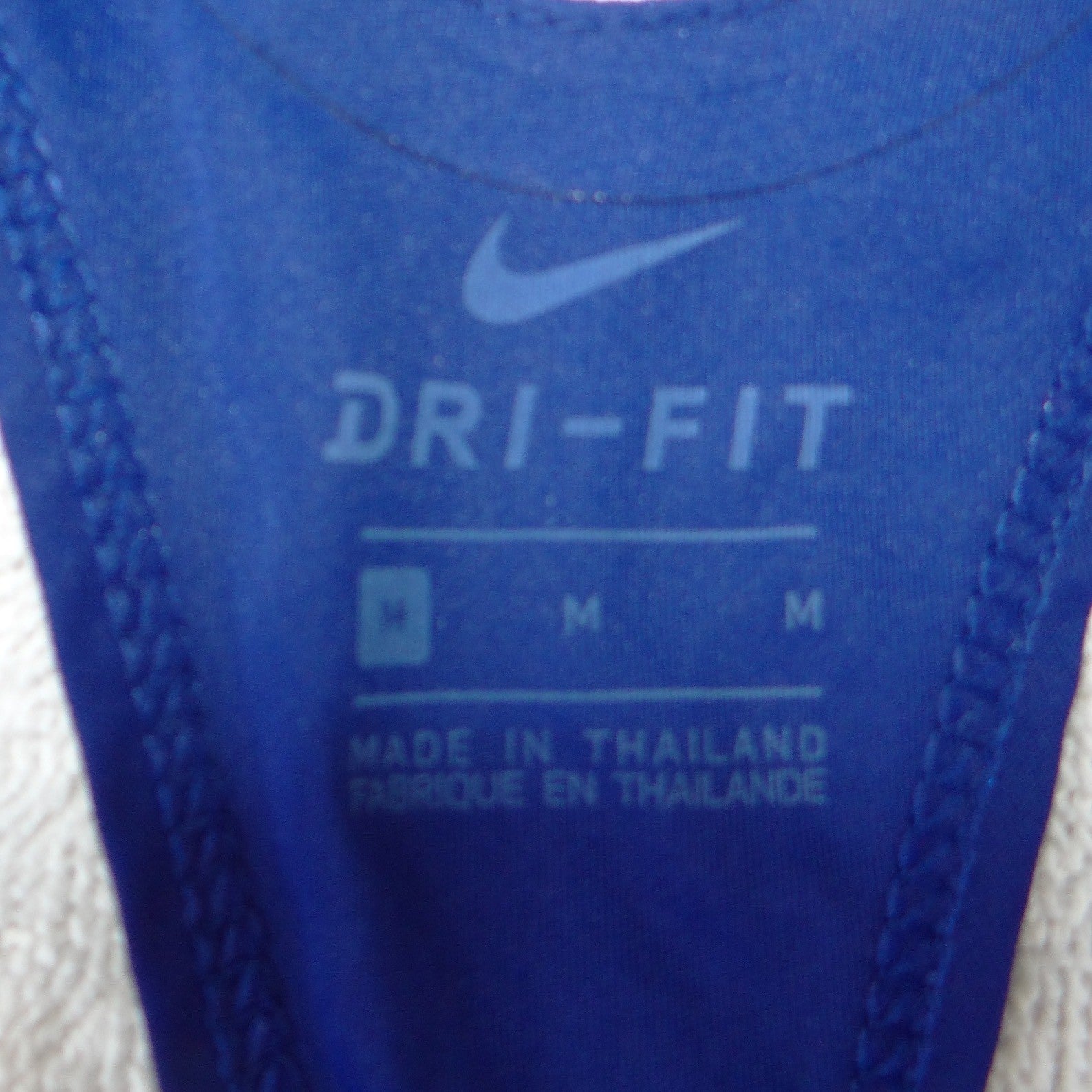 Nike Womens Dri-FIT Racerback Tank Top Royal Blue Sleeveless Running Shirt M