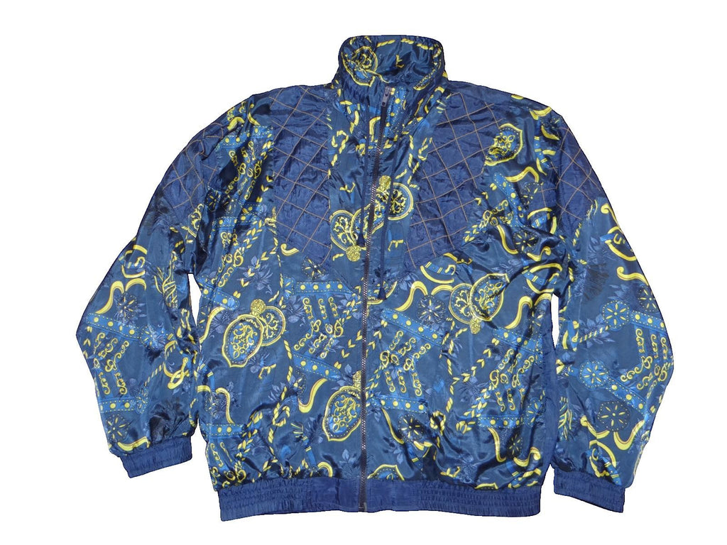 VINTAGE NWT Lauren Brooke Quilted Patterned Blue Jacket