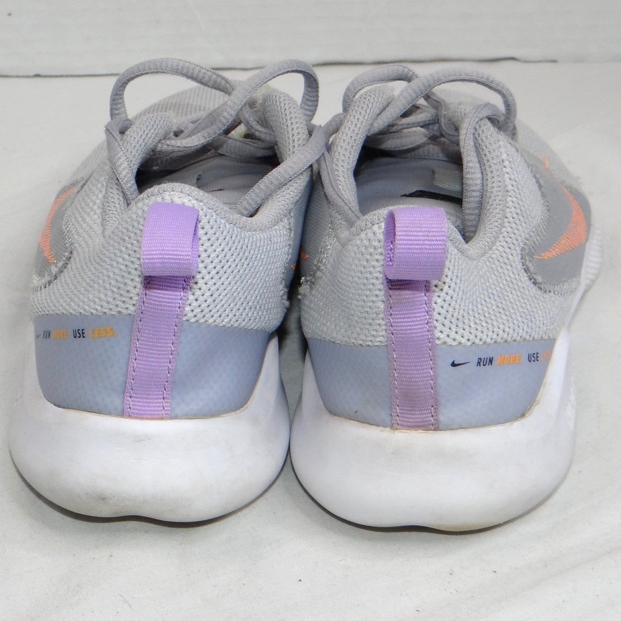 Nike Flex Running Shoes Women's Gray Peach Swoosh Lightweight Size 6.5