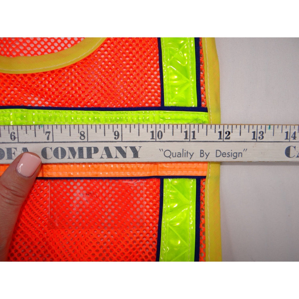 Kids Safety Vest High Visibility Orange Mesh Reflective Tie Closure Set of 2