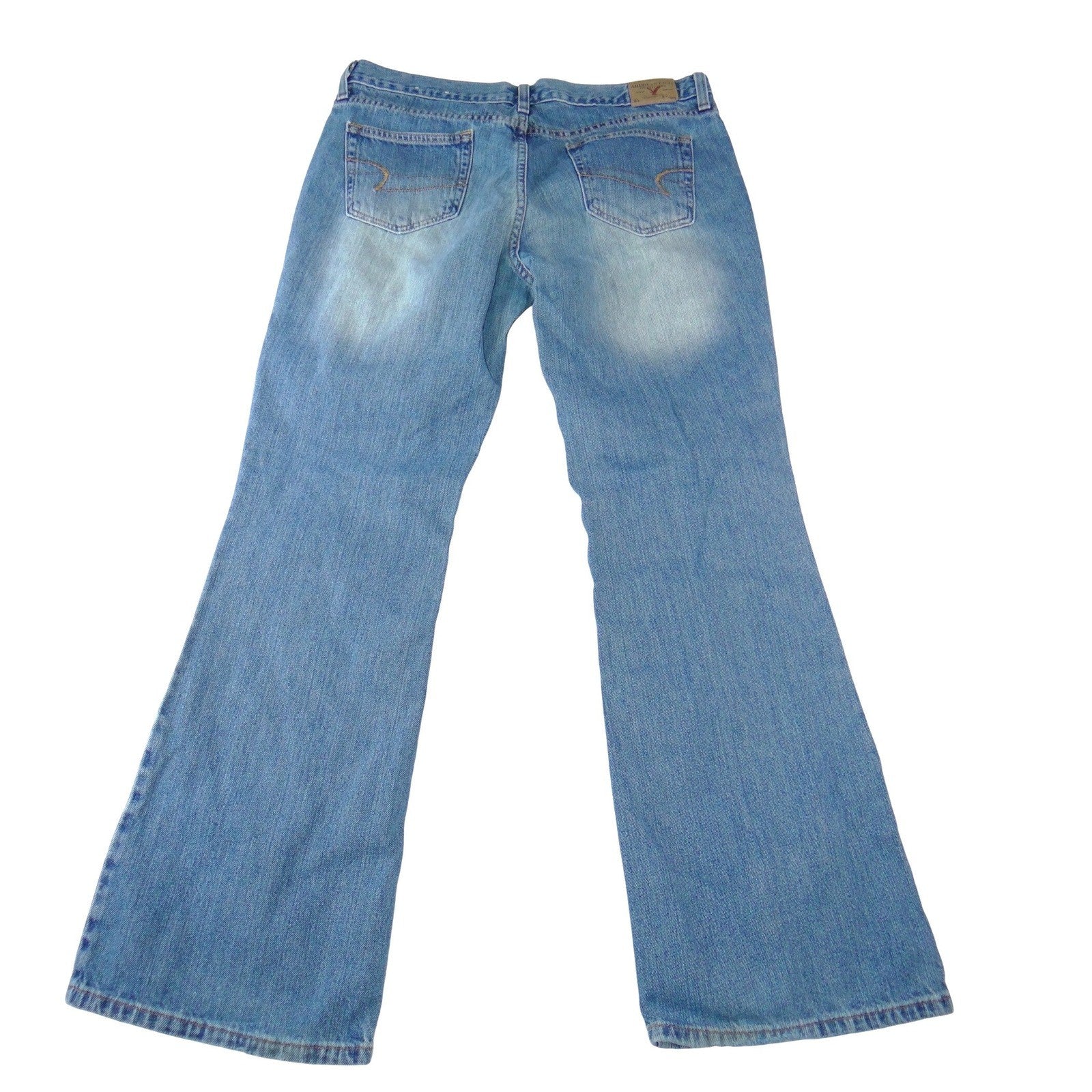 American Eagle Outfitters Favorite Flare Jeans Light Wash Blue 100% Cotton 14