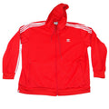 Adidas Originals Mens 2XL Red Track Jacket Hoodie 3-Stripes Trefoil