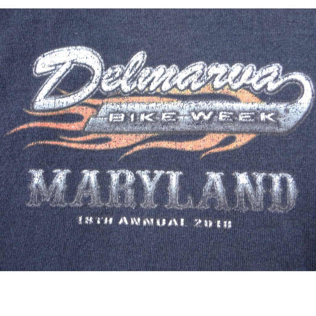 Fruit of the Loom Delmarva Bike Week 2018 Long Sleeve Shirt Mens Medium