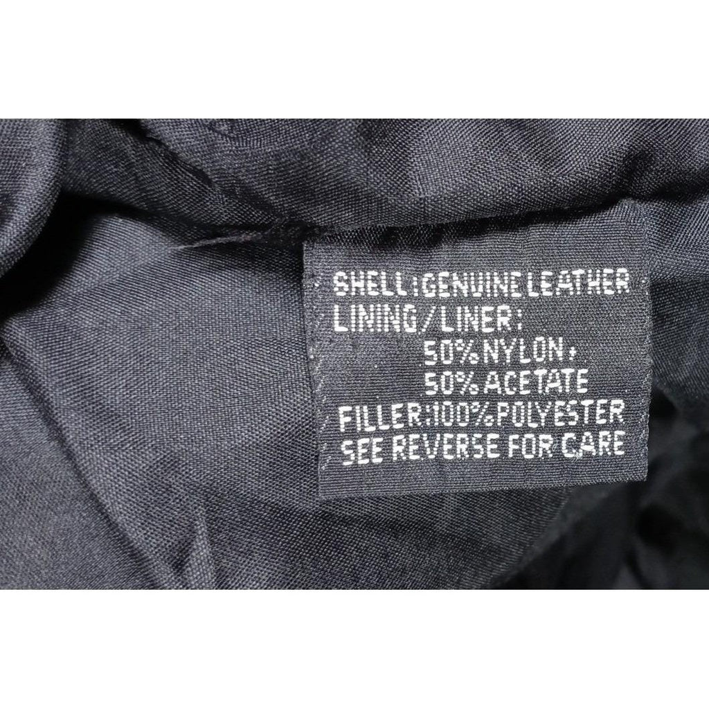 Vintage Men's Black Genuine Leather Motorcycle Jacket Belted MADE IN USA