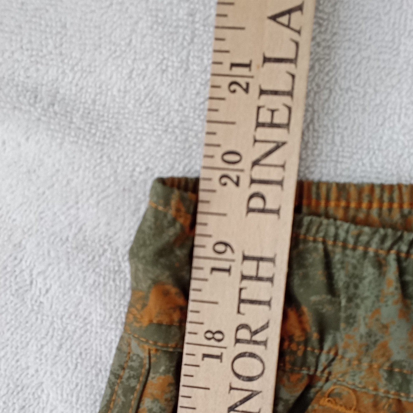 NWT-Timberland Youth Camo Marble Stretch Shorts Green Rust Size L 14/16 MSRP $44