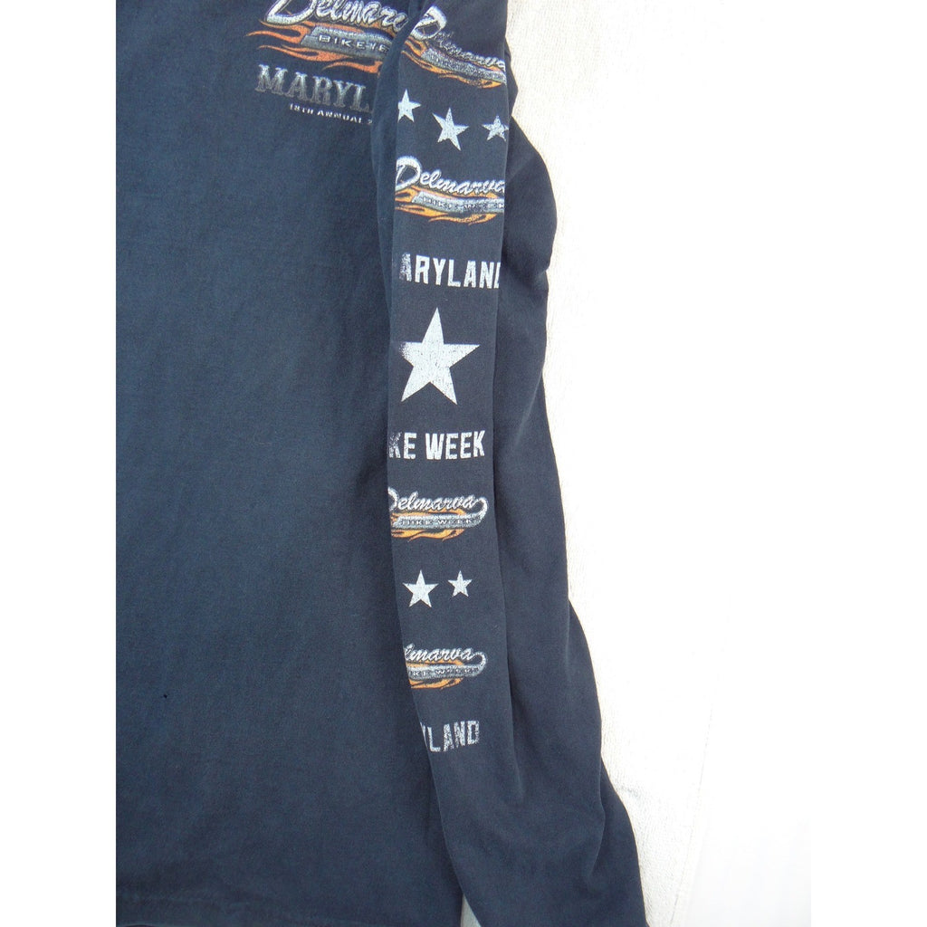 Fruit of the Loom Delmarva Bike Week 2018 Long Sleeve Shirt Mens Medium