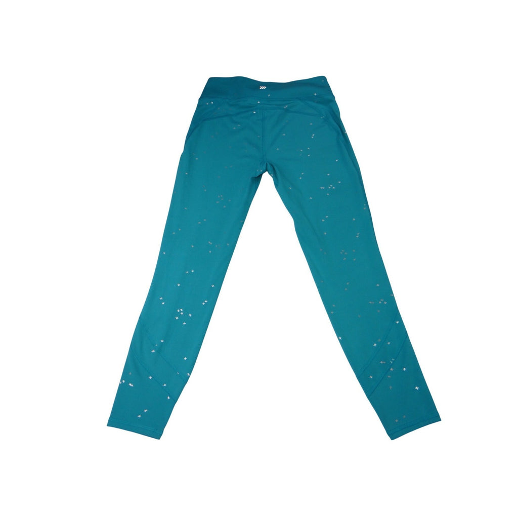 All In Motion Teal Star Print Athleisure Leggings Size XL 14 16