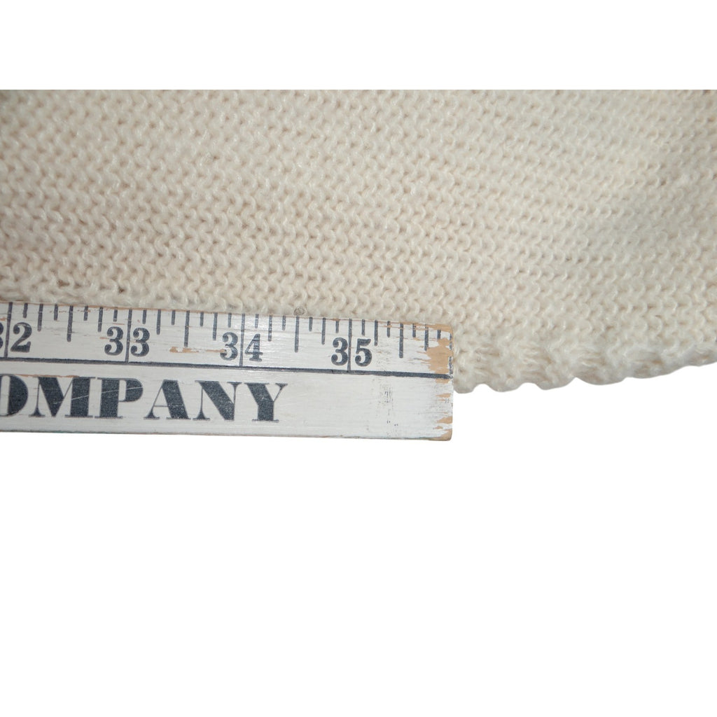 MICAS Cream Cable Knit Diamond Pattern Oversized Poncho Sweater One Size