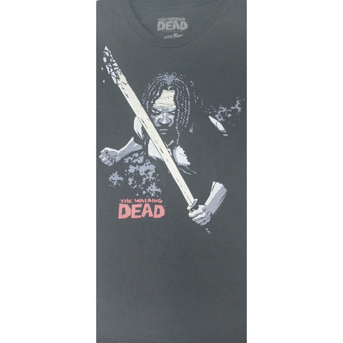 2013 The Walking Dead T Shirt Michonne Graphic Print Black 2X Cotton