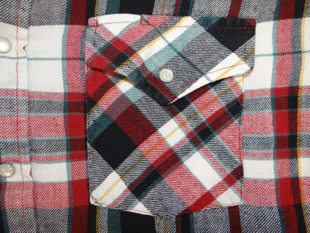 Plains Western Wear Plaid Button-Up Shirt Size Large