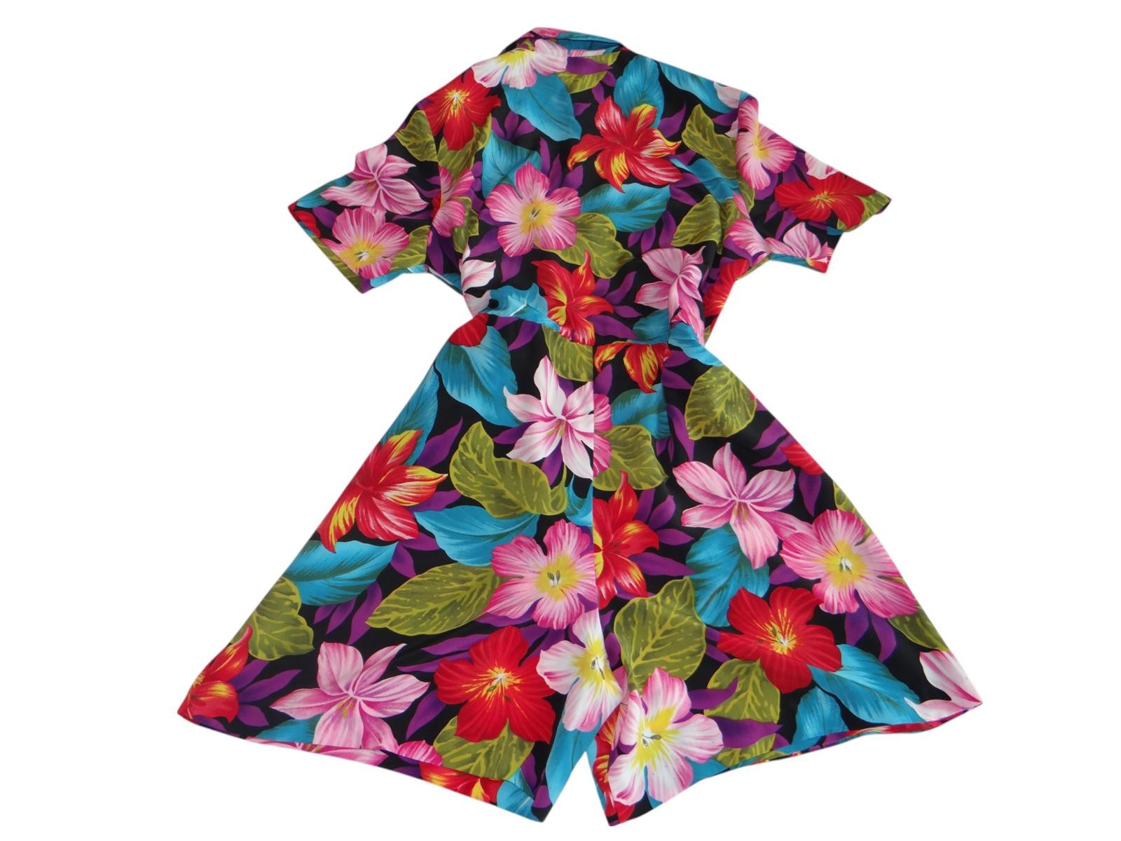 Vintage S.L. Petites Floral Short Dress – Vibrant Tropical Style